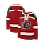Men's Red Calgary Flames Superior Lacer Team Pullover Hoodie