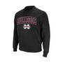 Men's Black Mississippi State Bulldogs Arch & Logo Tackle Twill Pullover Sweatshirt