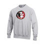 Men's Heathered Gray Florida State Seminoles Vault Logo Reverse Weave Pullover Sweatshirt