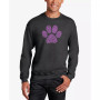 Men's XOXO Dog Paw Word Art Crew Neck Sweatshirt