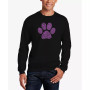 Men's XOXO Dog Paw Word Art Crew Neck Sweatshirt