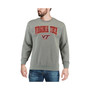 Men's Heather Gray Virginia Tech Hokies Arch Logo Crew Neck Sweatshirt