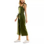 Juniors' Ruffle-Strap Belted Jumpsuit