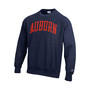 Men's Navy Auburn Tigers Arch Reverse Weave Pullover Sweatshirt
