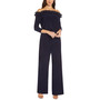 Plus Size Rosette Off-The-Shoulder Jumpsuit