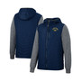 Men's Navy, Charcoal Cal Bears Course Herringbone Full-Zip Hoodie