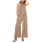 Women's Animal-Print Halter Wide-Leg Jumpsuit