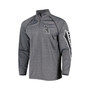 Men's Heather Gray Chicago White Sox Wordmark Raglan Quarter-Zip Top