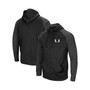 Men's Black Miami Hurricanes Big and Tall Blackout 2.0 Raglan Full-Zip Hoodie
