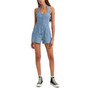 Women's Faris Printed Denim Halter Romper