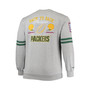 Men's Heather Gray Green Bay Packers Big and Tall Allover Print Pullover Sweatshirt