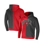 Men's NFL X Staple Red, Black Tampa Bay Buccaneers Split Logo Pullover Hoodie