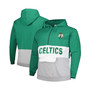 Men's Branded Kelly Green Boston Celtics Big and Tall Anorak Half-Zip Hoodie