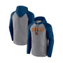 Men's Branded Heathered Gray, Navy Chicago Bears By Design Raglan Pullover Hoodie