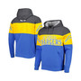 Men's Heather Charcoal and Powder Blue Los Angeles Chargers Extreme Pullover Hoodie