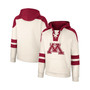 Men's Cream Minnesota Golden Gophers Lace-Up 4.0 Vintage-Like Pullover Hoodie