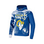 Men's NFL X Staple Royal Los Angeles Rams Team Slogan All Over Print Pullover Hoodie