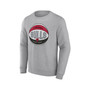 Men's Branded Heathered Gray Chicago Bulls True Classics Vint Pullover Sweatshirt