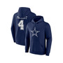 Men's Branded Dak Prescott Navy Dallas Cowboys Player Icon Name and Number Pullover Hoodie