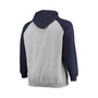 Men's Heathered Gray, Deep Sea Blue Seattle Kraken Big and Tall Raglan Pullover Hoodie