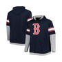 Men's Navy Boston Red Sox Big and Tall Twofer Pullover Hoodie