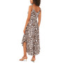 Women's Animal-Print Tie-Front Sleeveless Jumpsuit