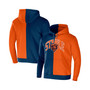 Men's NFL X Staple Orange, Navy Chicago Bears Split Logo Pullover Hoodie