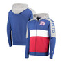 Men's Royal, Red New York Giants Playoffs Color Block Full-Zip Hoodie