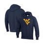 Men's Navy West Virginia Mountaineers Vault Logo Reverse Weave Pullover Hoodie