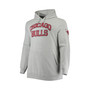 Men's Heather Gray Chicago Bulls Hardwood Classics Big and Tall Throwback Pullover Hoodie