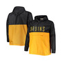 Men's Black Boston Bruins Big and Tall Anorak Half-Zip Pullover Hoodie