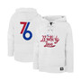 Men's White Philadelphia 76ers 2022/23 Pregame MVP Lacer Pullover Hoodie - City Edition