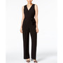 Petite Surplice Belted Wide-Leg Jumpsuit