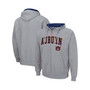 Men's Heathered Gray Auburn Tigers Arch and Logo 3.0 Full-Zip Hoodie