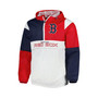 Men's Red, Navy Boston Red Sox Fair Catch Half-Zip Hoodie