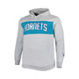 Men's Branded Heather Gray Charlotte Hornets Big and Tall Wordmark Pullover Hoodie