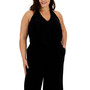 Plus Size Halter V-Neck Jumpsuit, Created for Macy's