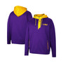 Men's Purple LSU Tigers Luge 3.0 Quarter-Zip Hoodie