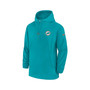 Men's Aqua Miami Dolphins Sideline Quarter-Zip Hoodie