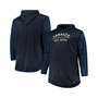 Men's Navy, Heathered Navy New York Yankees Big and Tall Wordmark Club Pullover Hoodie
