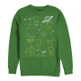 Disney Pixar Men's Toy Story Aliens Claw Master Map, Crewneck Fleece