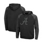 Men's Black Alabama Crimson Tide Blackout 3.0 Tonal Raglan Pullover Hoodie