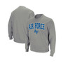 Men's Heathered Gray Air Force Falcons Arch & Logo Sweatshirt