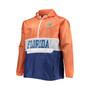 Men's Branded Orange, Royal Florida Gators Big and Tall Water-Resistant Half-Zip Hoodie