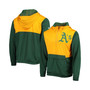 Men's Green, Gold Oakland Athletics Anorak Half-Zip Hoodie