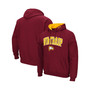 Men's Red Winthrop Eagles Arch and Logo Pullover Hoodie