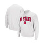 Men's White NC State Wolfpack Arch Logo Crew Neck Sweatshirt