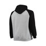 Men's Branded Heathered Gray, Black Vegas Golden Knights Big and Tall Raglan Pullover Hoodie