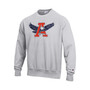 Men's Heathered Gray Auburn Tigers Vault Logo Reverse Weave Pullover Sweatshirt