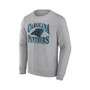 Men's Branded Heathered Charcoal Carolina Panthers Playability Pullover Sweatshirt
